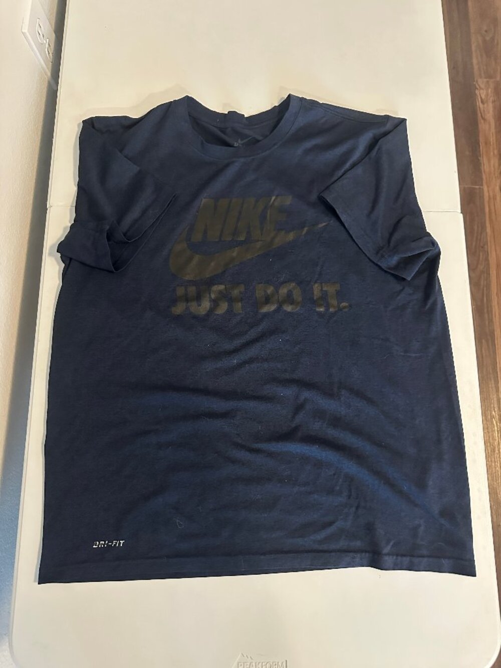 Nike Dri-FIT Just Do It Graphic T-Shirt Men's Large Black Athletic Training Tee